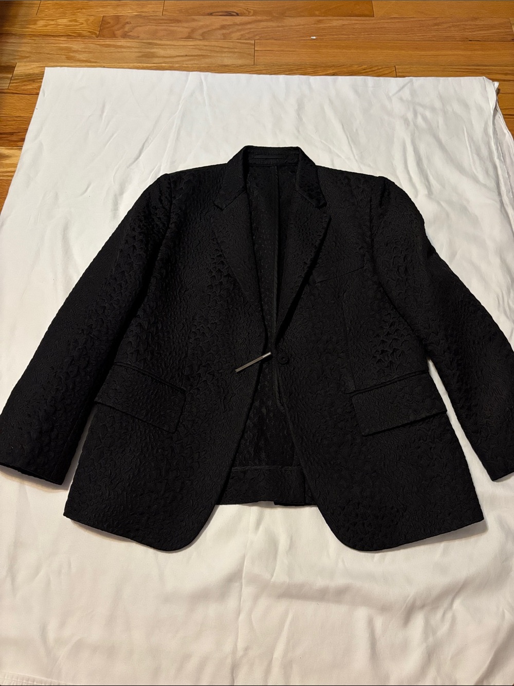 Gucci Black Textured Women's Blazer Jacket